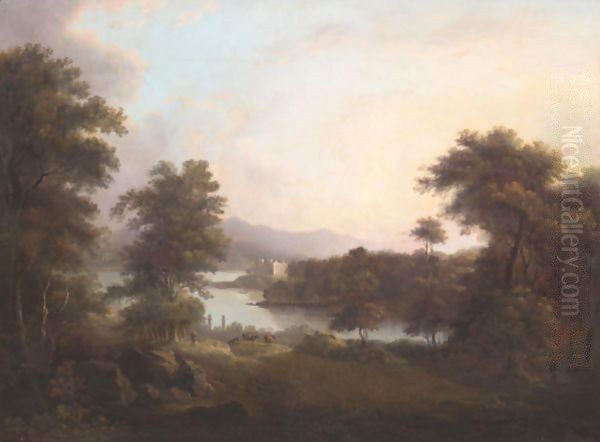 View Of A Lochside Castle - view 1