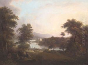 View Of A Lochside Castle
