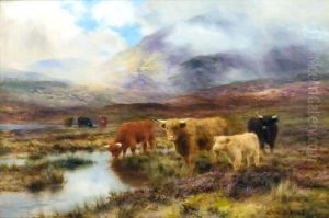 On A Scottish Moorland by Louis Bosworth Hurt