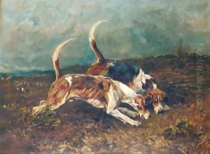 Fox Hounds On The Scent by John Emms