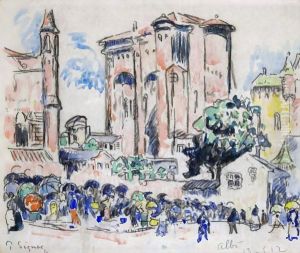 Place Animee A Albi by Paul Signac