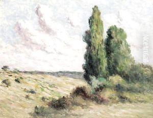 Environs De Rolleboise, Les Cypres by Maximilien Luce