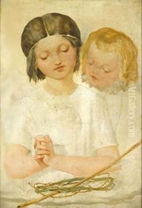 Angels Watching The Crown Of Thorns And The Rod With Which Christ Was Scourged by Dante Gabriel Rossetti