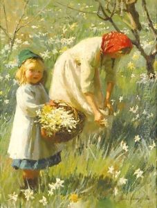 Picking Daffodils by Harvey Harold