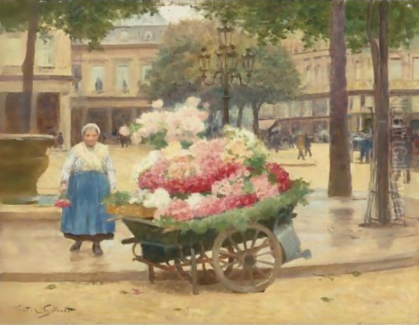 Flower Seller, Place Du Theatre Francais - view 1