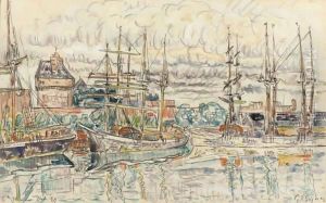 Scene De Port, Saint-Malo by Paul Signac