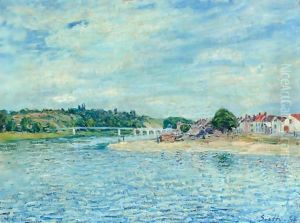 La Seine A Saint-Mammes by Alfred Sisley
