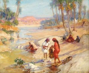 Women Washing Clothes In A Stream Women Washing Clothes In A Stream