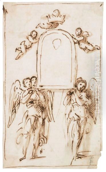 Angeli Che Portano In Processione Un' Immagine Della Madonna - view 1