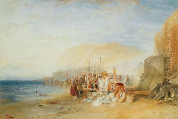 Hastings Fish Market On The Sands, Early Morning - view 1