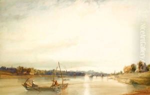 Mont Vacours, On The Seine by William Callow