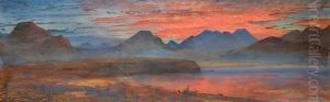 The Gulf Of Corinth At Sunset