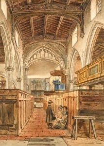 Children In Bushey Church by William Henry Hunt