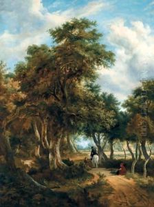 Rustics On A Country Path by John Berney Ladbrooke
