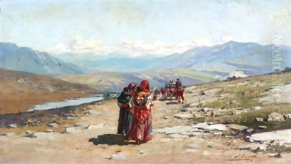 Travellers In The Mountains 2 - view 1