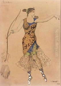 Costume Designs From The Ballet 'La Fee De Poupees' by Leon Samoilovitch Bakst
