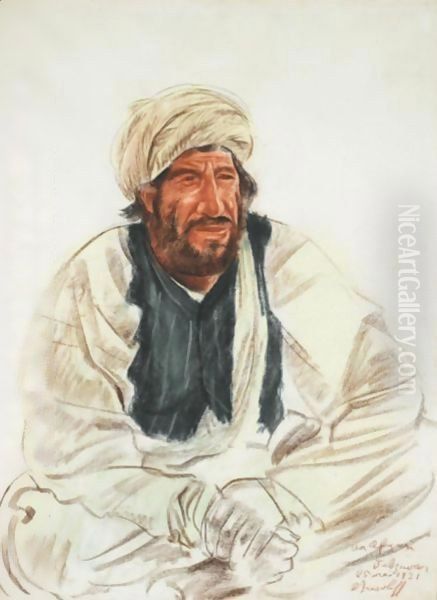 Portrait Of A Seated Afghan - view 1
