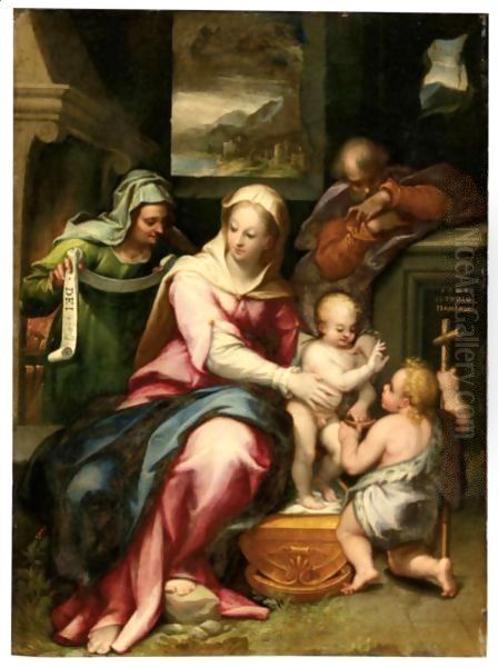 Sacra Famiglia Con Santa Elisabetta E San Giovannino - view 1