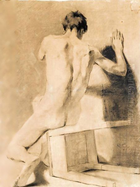 Life Drawing Of A Male Nude - view 1