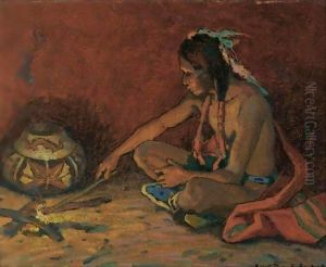 Pueblo Fireside by Eanger Irving Couse
