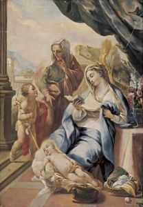 Virgin And Child With Saint Anne And The Young Saint John The Baptist