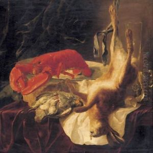 Still Life With A Lobster, Partridges And A Hare On A Table