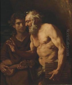 Apollo And Pan by Johann Karl Loth