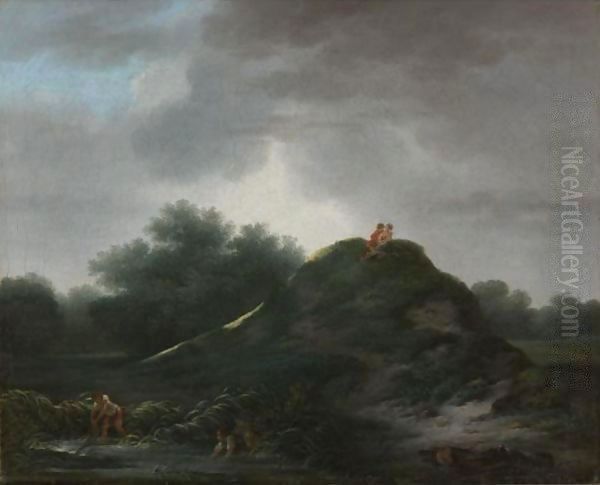 Annette Et Lubin Dans Un Paysage - view 1