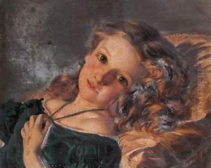 A Girl Reclining by Sophie Gengembre Anderson