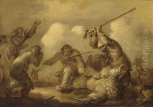 Arm Geweld by Adriaen Pietersz. Van De Venne