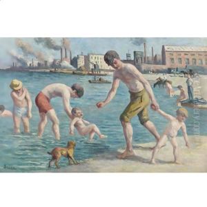 La Baignade 2 by Maximilien Luce
