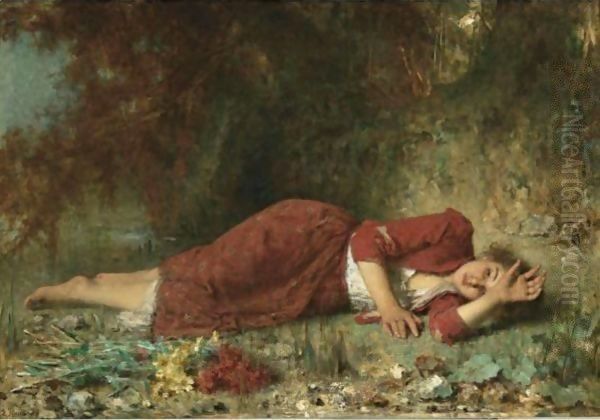 Peasant Girl Reclining - view 1