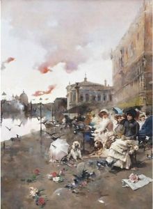 Feast Day In Venice by Manuel Ramirez - Ibanez