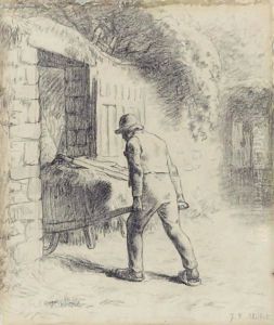 L'Homme A La Brouette by Jean-Francois Millet