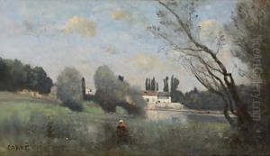 L'Etang De Ville D'Avray by Jean-Baptiste-Camille Corot