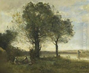 Brume Matinale Au Marais by Jean-Baptiste-Camille Corot