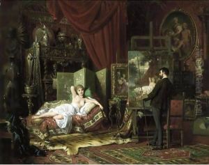The Model In The Studio by Karl Schweninger, Jr.