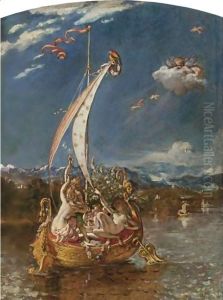 Study For Youth On The Prowl, Pleasure At The Helm by William Etty