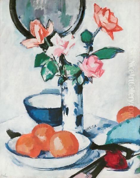 Still Life Of Roses And Oranges - view 1