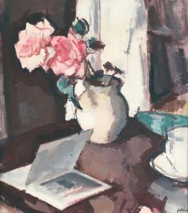 Pink Roses And An Open Book Pink Roses And An Open Book