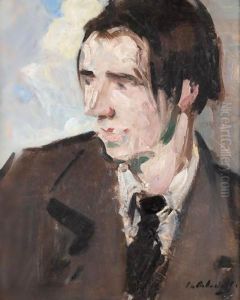 Portrait Of The Poet Norman Macdonald by Francis Campbell Boileau Cadell