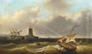 Shipping In A Rough by Christiaan Lodewijk Willem Dreibholtz