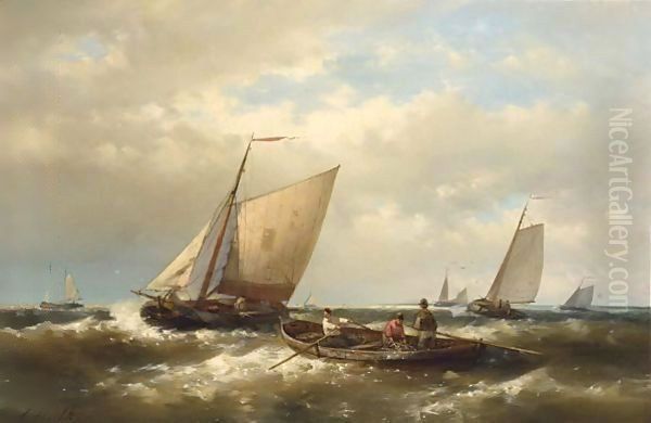 Fishing Boats In Choppy Seas - view 1