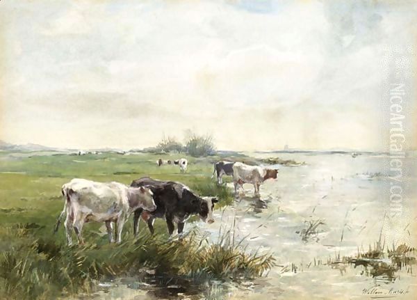 Watering Cows In A Polder Landscape 2 - view 1
