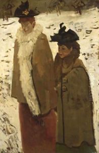 Two Girls In The Snow, Amsterdam Two Girls In The Snow, Amsterdam