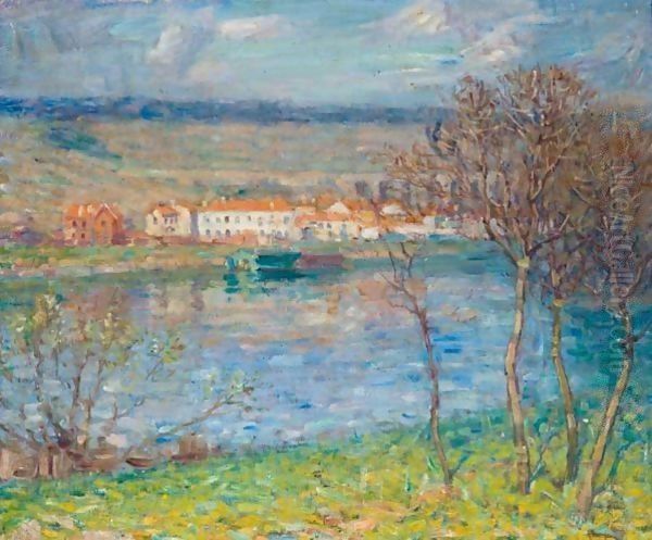 View Of The Seine At Bougival, Spring - view 1