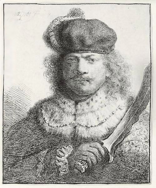 Self-Portrait With Raised Sabre - view 1