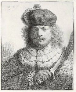 Self-Portrait With Raised Sabre
