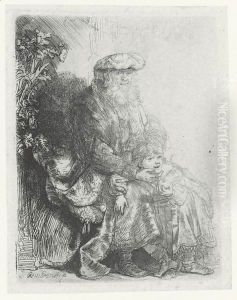 Abraham And Isaac by Harmenszoon van Rijn Rembrandt