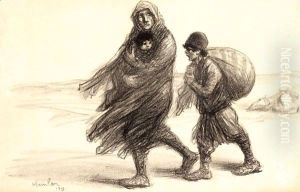 L'Exode by Theophile Alexandre Steinlen